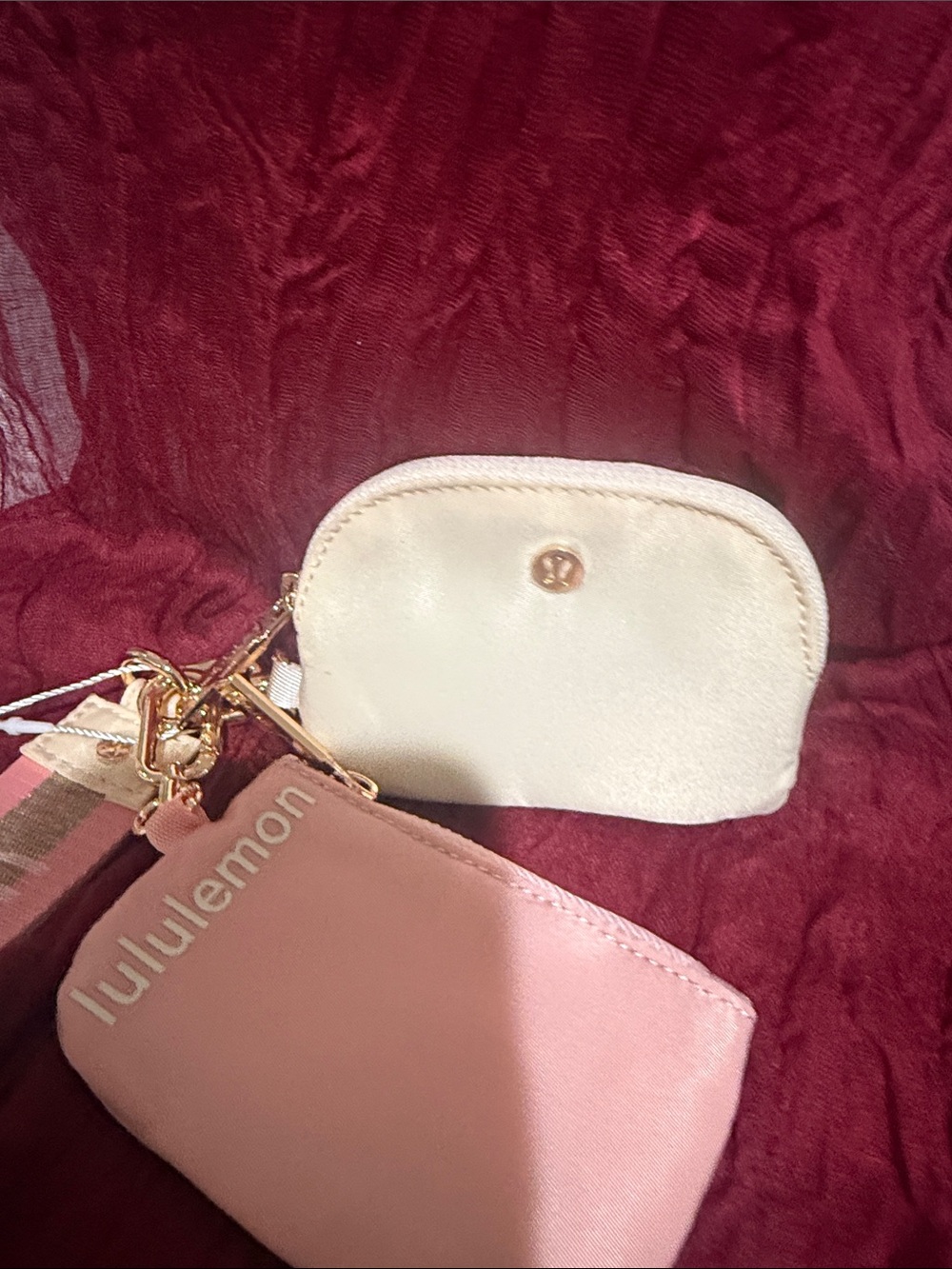 lululemon athletica Pink and Gold Key & Card Holder Wristlet - Picture 3 of 6